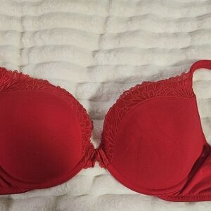 Cacique Elegant Red Lace Bra